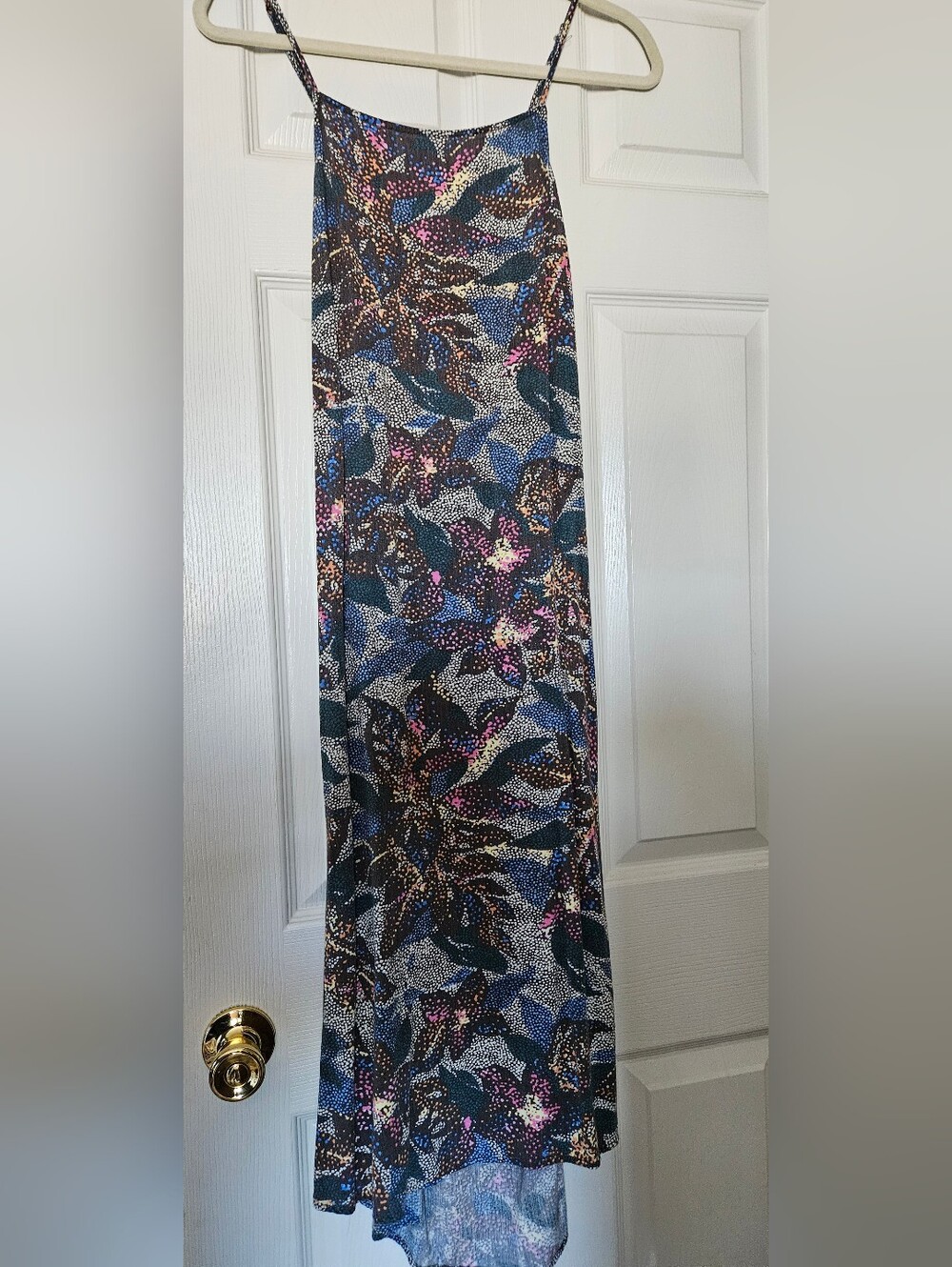 O'Neill Blue Multi Floral Slip Maxi Skirt